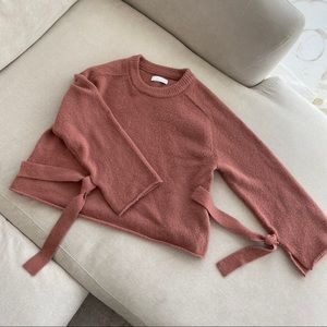 oak + fort sweater tie sleeves